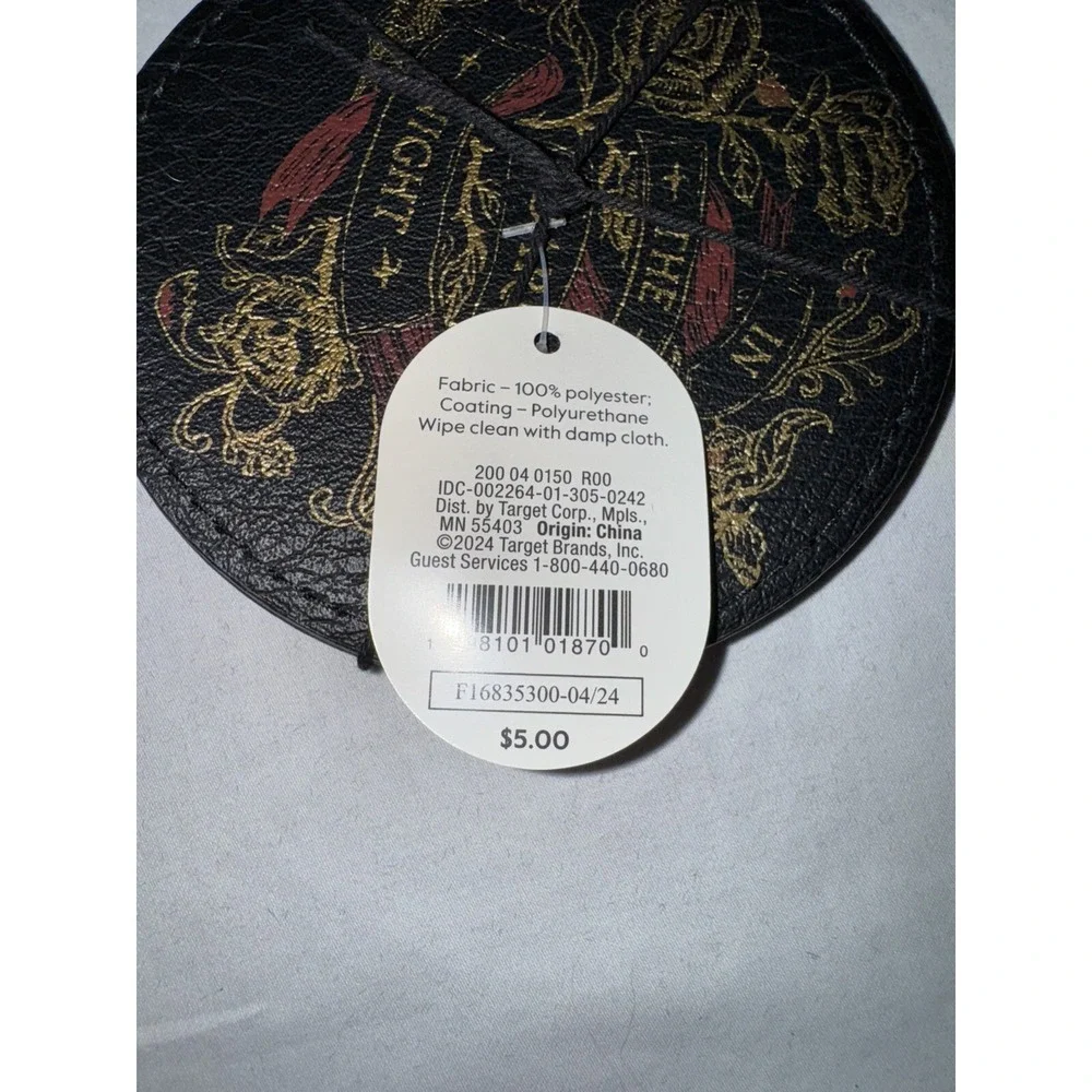 2 Target Threshold In The Dark Of Night Halloween Coasters Faux Leather 8 Total